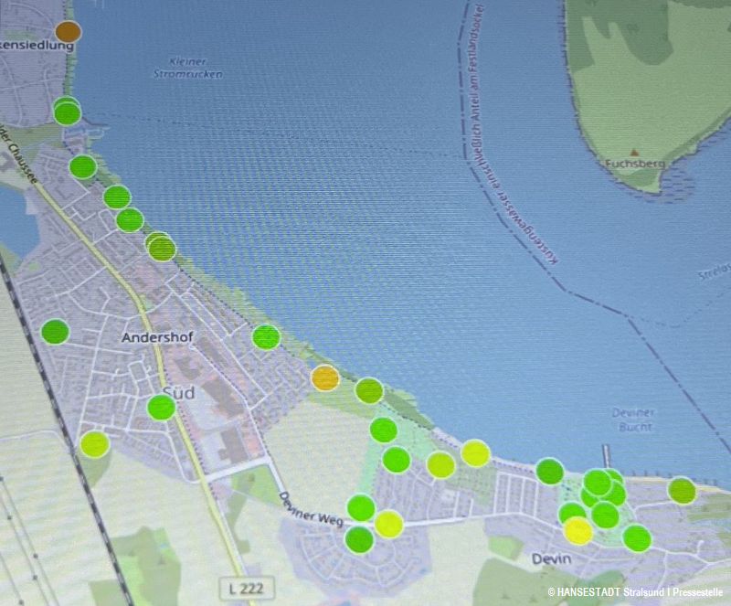 Karte Mülleimer mit Radar